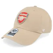 47 Brand - Football Beige unconstructed Keps - Arsenal 47 Clean Up Cap Khaki Dad Cap @ Hatstore