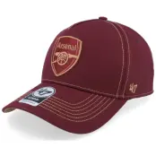 47 Brand - Football Röd adjustable Keps - Arsenal Contrast Stitch 47 Mvp Fc Dark Maroon A-frame Adjustable @ Hatstore