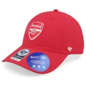 47 Brand - Football Röd unconstructed Keps - Arsenal Brrr 47 Clean Up Cap Red Dad Cap @ Hatstore