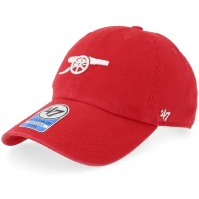 47 Brand - Football Röd unconstructed Keps - Kids Arsenal Clean Up Red Dad Cap @ Hatstore
