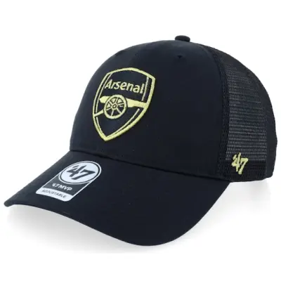 47 Brand - Football Svart trucker Keps - Arsenal Epl- Branson Metallic 47 Mvp Cap Black/Gold Trucker @ Hatstore