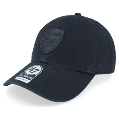 47 Brand - Football Svart unconstructed Keps - Arsenal 47 Clean Up Black Dad Cap @ Hatstore