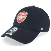 47 Brand - Football Svart unconstructed Keps - Arsenal 47 Clean Up Cap Black Dad Cap @ Hatstore