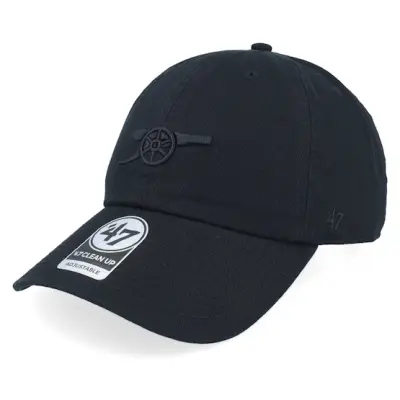 47 Brand - Football Svart unconstructed Keps - Arsenal Epl-47 Clean Up Cap Black Dad Cap @ Hatstore