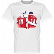 Arsenal T-shirt Backpost Bergkamp and Henry Barn Thierry Henry Vit 10 år