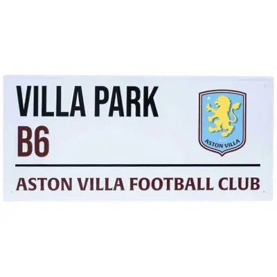 Aston Villa Vägskylt White
