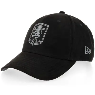 New Era - Football Svart adjustable Keps - Aston Villa Faux Suede 9FORTY M-Crown Black Adjustable @ Hatstore
