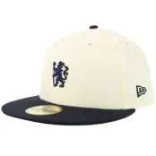 New Era - Football Beige fitted Keps - Hatstore Exclusive x Chelsea 59FIFTY Chrome/Navy Fitted @ Hatstore