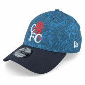 New Era - Football Blå flexfit Keps - Chelsea Retro All Over Print 39THIRTY Blue/Navy Flexfit @ Hatstore