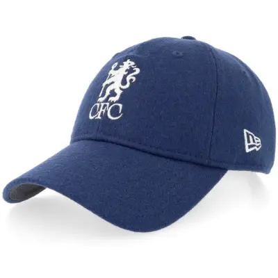 New Era - Football Blå unconstructed Keps - Chelsea Wool 9TWENTY Cobalt Blue/White Dad Cap @ Hatstore