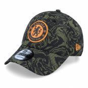 New Era - Football Grön adjustable Keps - Chelsea All Over Print 9FORTY Olive/Blue Adjustable @ Hatstore