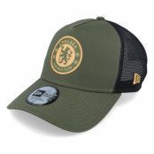 New Era - Football Grön trucker Keps - Chelsea Seasonal Olive/Black A-Frame Trucker @ Hatstore