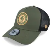New Era - Football Grön trucker Keps - Chelsea Seasonal Olive/Black A-Frame Trucker @ Hatstore