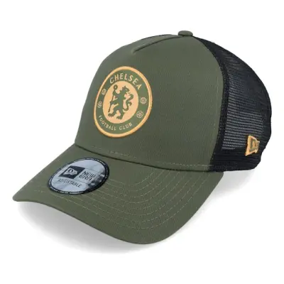 New Era - Football Grön trucker Keps - Chelsea Seasonal Olive/Black A-Frame Trucker @ Hatstore