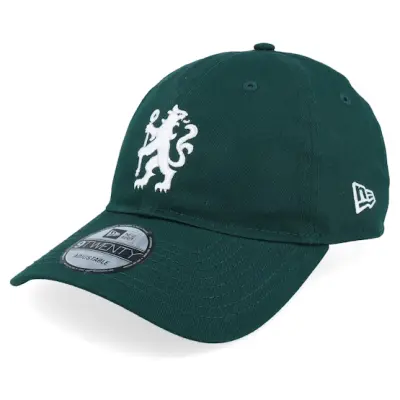 New Era - Football Grön unconstructed Keps - Chelsea Seasonal 9TWENTY Dark Green Dad Cap @ Hatstore