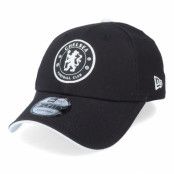 New Era - Football Svart adjustable Keps - Chelsea Basic Logo 9Forty Black/White Adjustable @ Hatstore