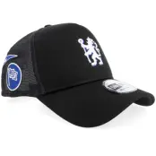 New Era - Football Svart trucker Keps - Chelsea Patch Black A-Frame Trucker @ Hatstore