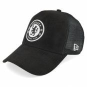 New Era - Football Svart trucker Keps - Chelsea Suede Black A-frame Trucker @ Hatstore