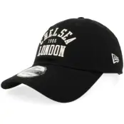 New Era - Football Svart unconstructed Keps - Chelsea Wordmark 9TWENTY Black/Terracotta Dad Cap @ Hatstore