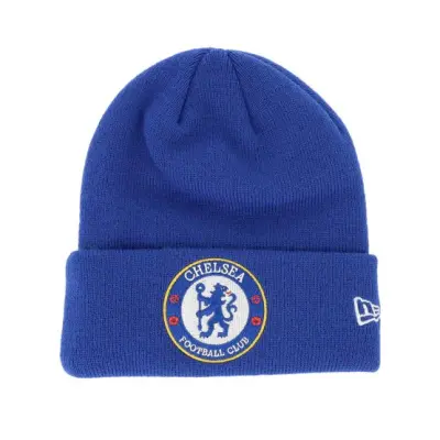 New Era - Football Blå cuff Beanie - Kids Chelsea Core Beanie Cab Cuff @ Hatstore