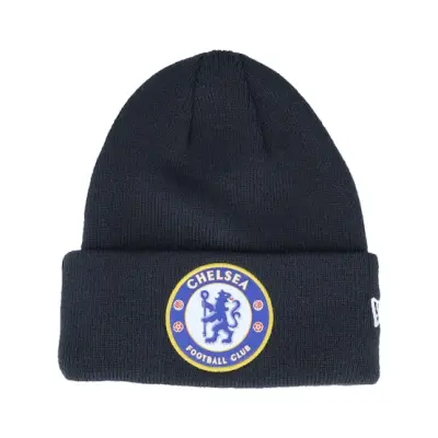 New Era - Football Blå cuff Beanie - Kids Chelsea Core Beanie Navy Cuff @ Hatstore