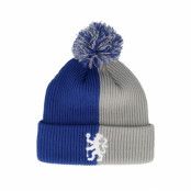 New Era - Football Blå pom Beanie - Chelsea Colour Block Beanie Royal/Grey Pom @ Hatstore