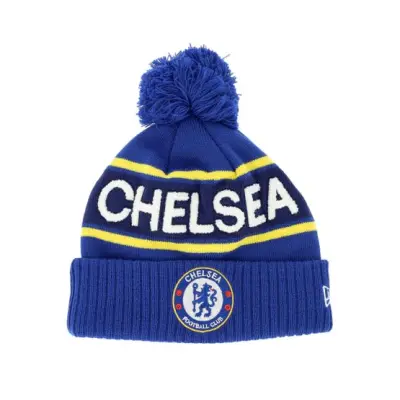 New Era - Football Blå pom Beanie - Chelsea Sport Royal Pom @ Hatstore