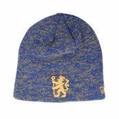 New Era - Football Blå traditionalbeanie Beanie - Chelsea Marl Skull Navy/Gold Beanie @ Hatstore