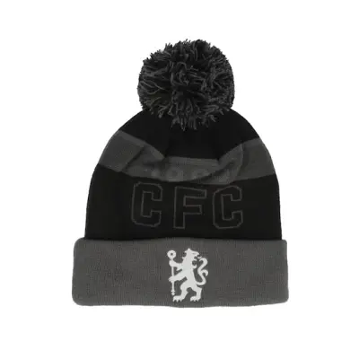 New Era - Football Svart pom Beanie - Chelsea Sport Beanie Black/Grey Pom @ Hatstore
