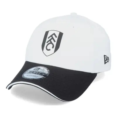 New Era - Football Vit adjustable Keps - Fulham Pop Visor 9Forty White/Black Adjustable @ Hatstore