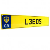 Leeds United Nummerplåt Klistermärke