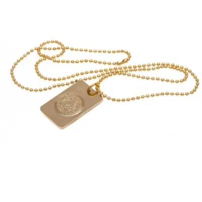 Leicester City Dog Tag med Kedja Guld