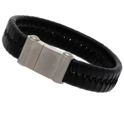 Leicester City Flätat Läderarmband
