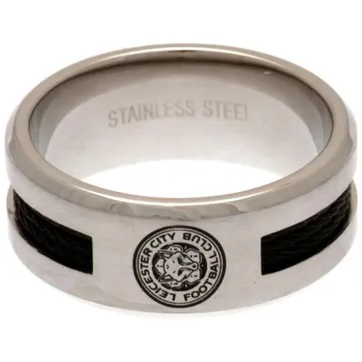 Leicester City Ring Large Svart/Silver 62,5 mm