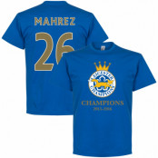Leicester T-shirt Leicester Champions Mahrez Blå S