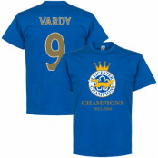 Leicester T-shirt Leicester Champions Vardy Blå M