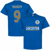 Leicester T-shirt Leicester Vardy 9 Team Jamie Vardy Blå L