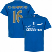 Leicester T-shirt Welcome To Leicester Champions Blå L
