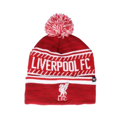 47 Brand - Football Röd pom Beanie - Liverpool Ice Cap Razor Red Pom @ Hatstore