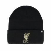 47 Brand - Football Svart cuff Beanie - Liverpool FC Epl Haymaker Metallic Knit Black Cuff @ Hatstore