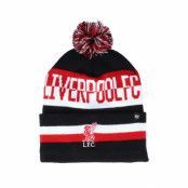 47 Brand - Football Svart pom Beanie - Liverpool Split Text Black Pom @ Hatstore