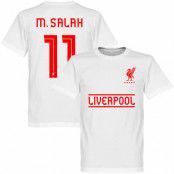 Liverpool T-shirt Salah 11 Team Barn Mohamed Salah Vit 10 år
