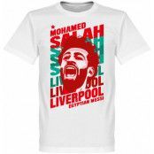 Liverpool T-shirt Salah Portrait Barn Mohamed Salah Vit 10 år