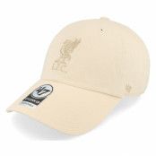 47 Brand - Football Beige unconstructed Keps - Liverpool Clean Up Natural Dad Cap @ Hatstore