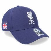 47 Brand - Football Blå adjustable Keps - Liverpool Sure Shot Mvp Light Navy/White Adjustable @ Hatstore