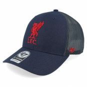 47 Brand - Football Blå trucker Keps - Liverpool Ballpark Mesh Navy Trucker @ Hatstore