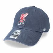 47 Brand - Football Blå unconstructed Keps - Liverpool FC Clean Up Vintage Navy Dad Cap @ Hatstore