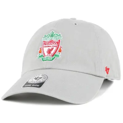 47 Brand - Football Grå adjustable Keps - Liverpool FC Crest Clean Up Grey Adjustable @ Hatstore