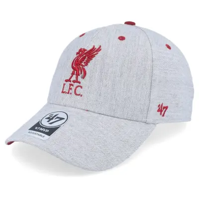 47 Brand - Football Grå adjustable Keps - Liverpool Storm Cloud Mvp Heather Grey/Maroon Adjustable @ Hatstore