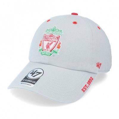 47 Brand - Football Grå unconstructed Keps - Liverpool FC Ice Clean Up Grey Dad Cap @ Hatstore